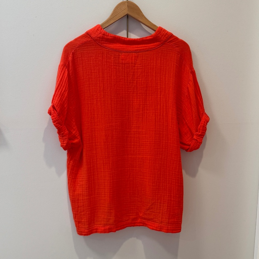 Xirena Avery V-Neck in Red Orange | Size Small - Picture 3 of 9
